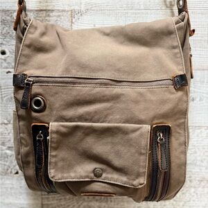 Levi's | Y2K Slouchy Canvas Crossbody Messenger Sling Bag - Tan/Brown